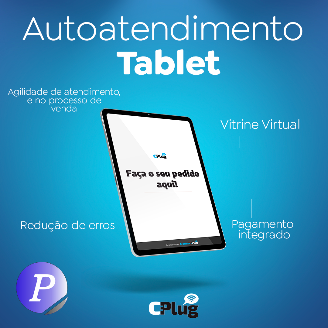 Autoatendimento tablet CPlug