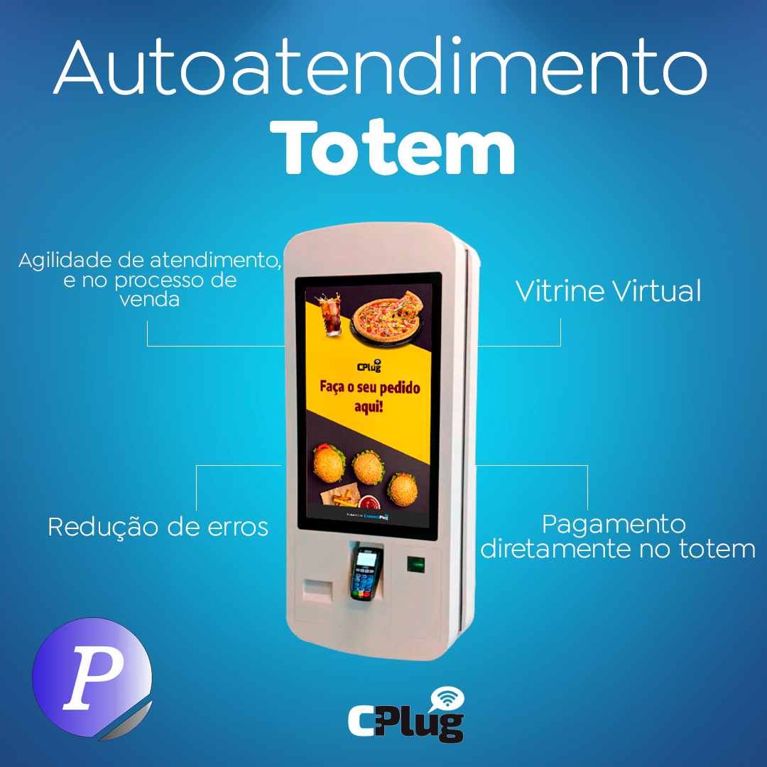 Autoatendimento por totem CPlug