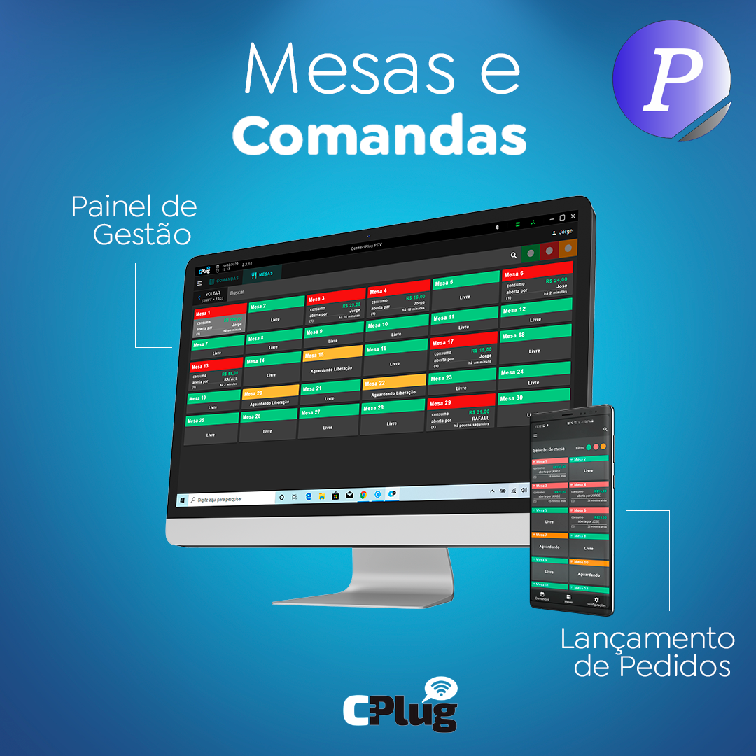 Mesas e comandas CPlug